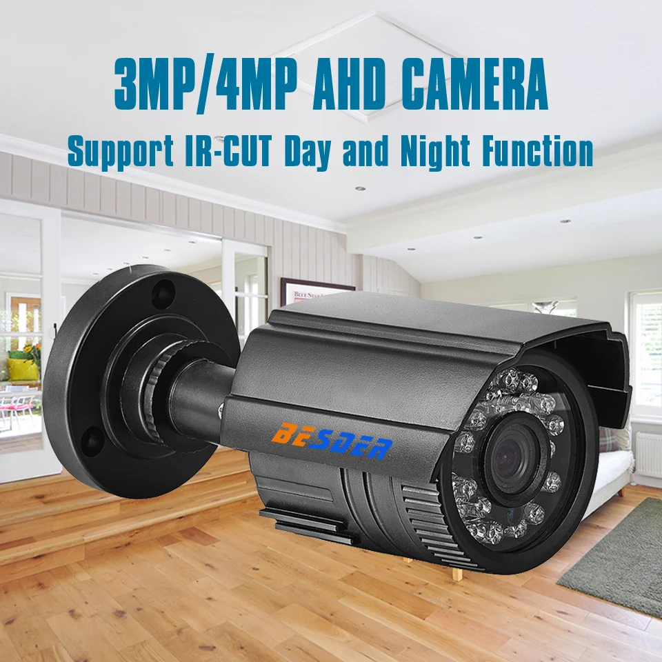 Besder AHD Камера 3mp sc3035 пуля 1/3 дюйма ov4689 Сенсор безопасности Ночное видение 24 шт. ИК