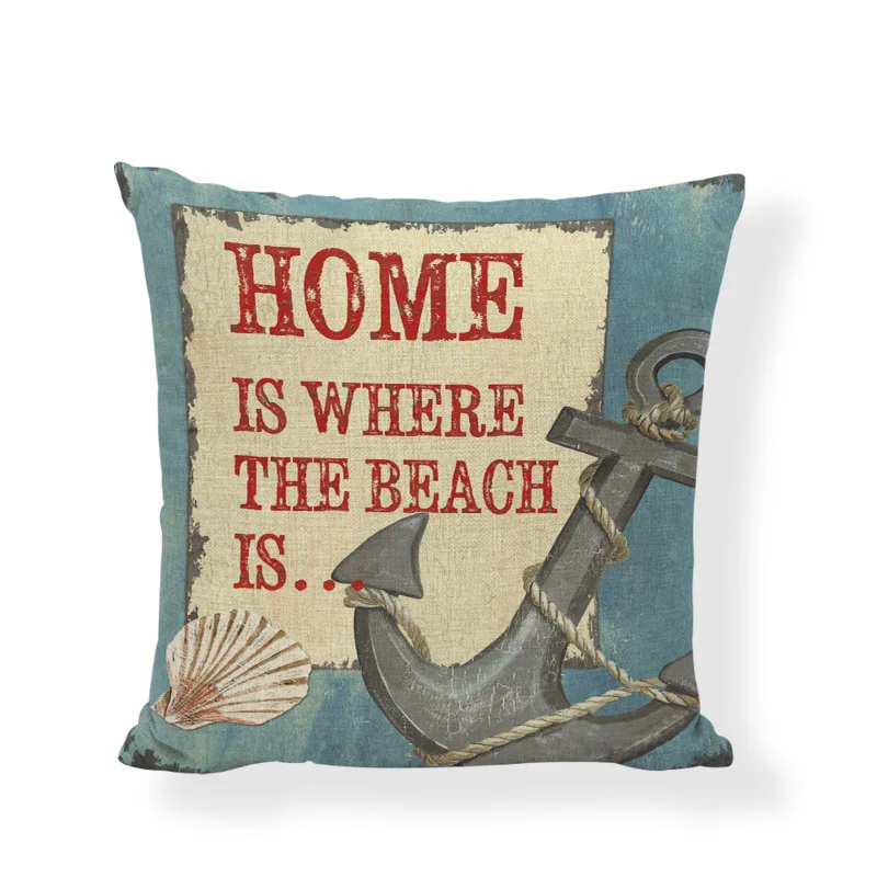 Винтаж Чехлы потертый шик деревянный якоря подъемники пляж стул в виде ракушки