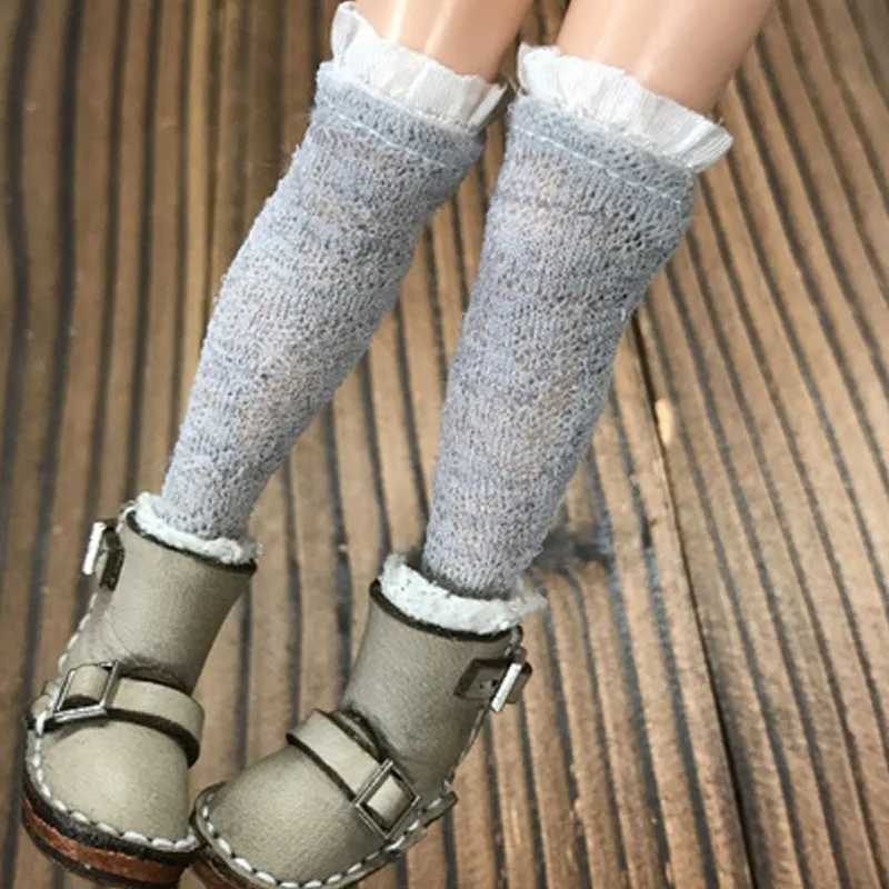 1 пара кружевных чулок для кукол Blythe 1:6 носки Барби Гольфы выше колена Momoko OB Azone