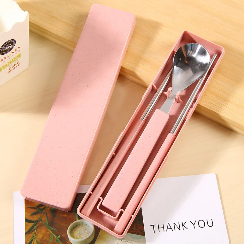 304 палочки для еды из нержавеющей стали ложка набор посуды портативная