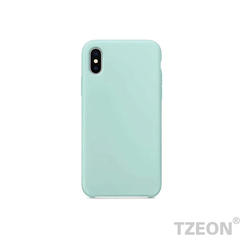 Marine Green Официальный стильный жидкий силиконовый чехол для IPhone XS Max X 8 8Plus 7 7Plus 6 Plus Мягкий LSR резиновый чехол - Цвет: Marine Green
