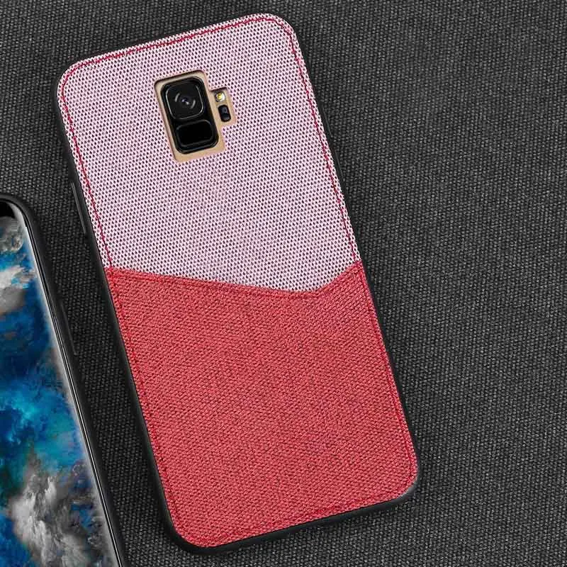Pink and Red Чехол для телефона для samsung Galaxy S10 7 edge S8 S9 плюс Чехол холст задняя крышка для Примечание; размеры 9 и 10 A70 A7 A8 J5 J7 чехол - Цвет: Pink and Red