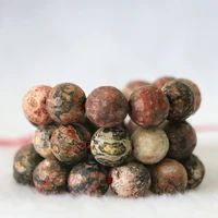newly red leopardskin 8mm 10mm new stone faceted round loose beads diy vintage jewelry making 15b1093