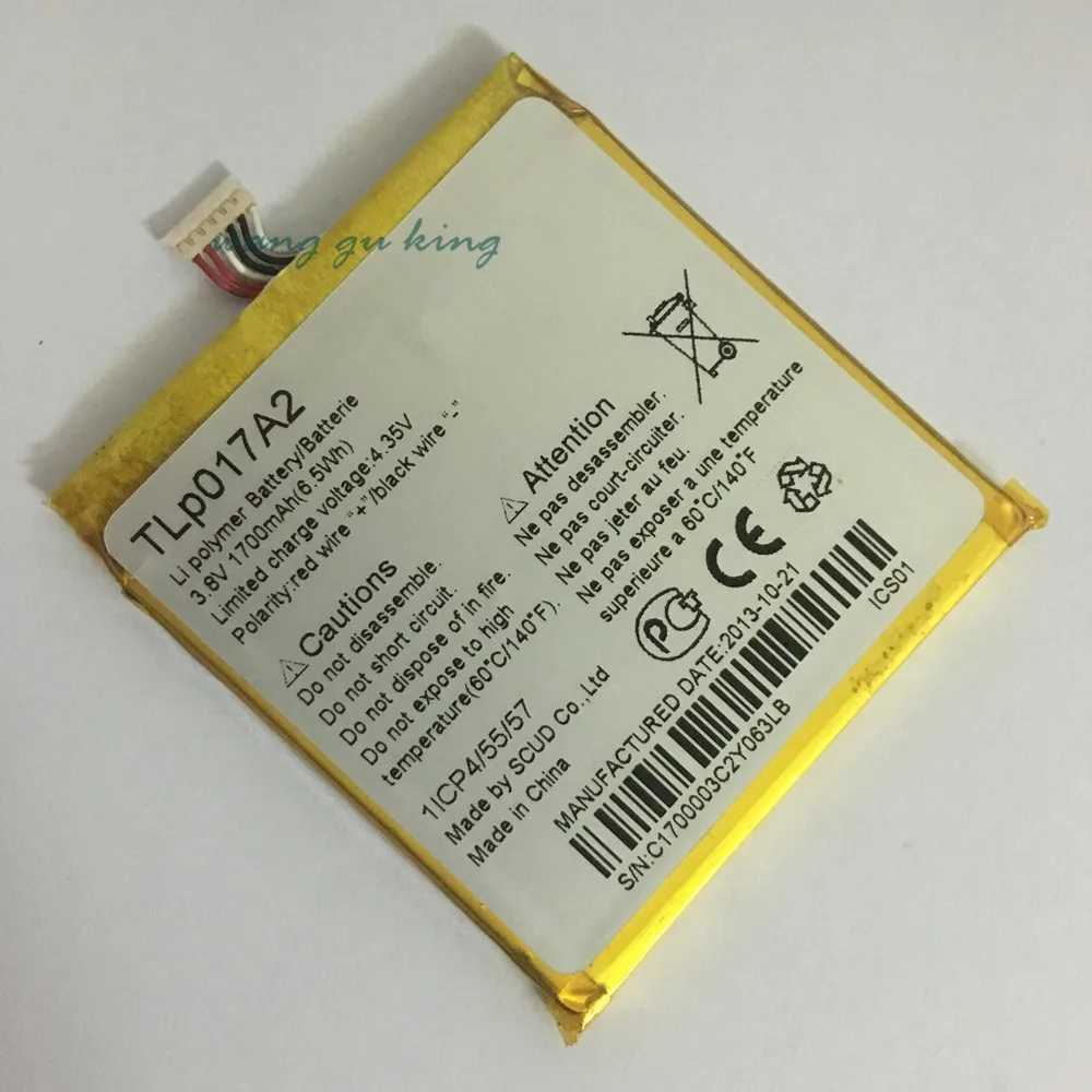 1 шт. 100% Высокое качество 1700 мАч TLp017A1 TLp017A2 батарея для ALCATEL one touch idol mini OT6012 6012A 6012 Вт