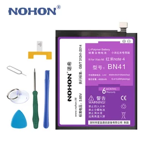 Новый аккумулятор NOHON 4000 мАч для XiaoMi RedMi Note 4 HongMi Note4 BN41, Высокая реальная емкость, замена батареи с упаковкой + Инструменты