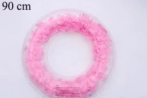 90 Pink Feather XREOUGA праздничные кольца для плавания на открытом воздухе, круглые кольца с перьями, надувные круги для плавания, женские кольца для бассейна, одноцветные летние кольца - Цвет: 90 Pink Feather