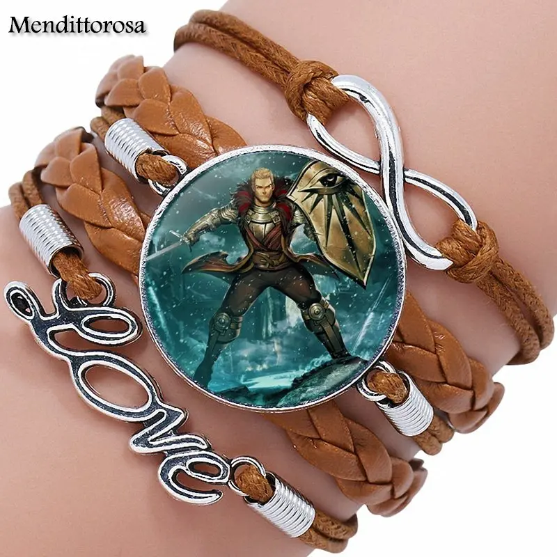 Женский винтажный разноцветный браслет с кабошоном в стиле дракон|Браслеты