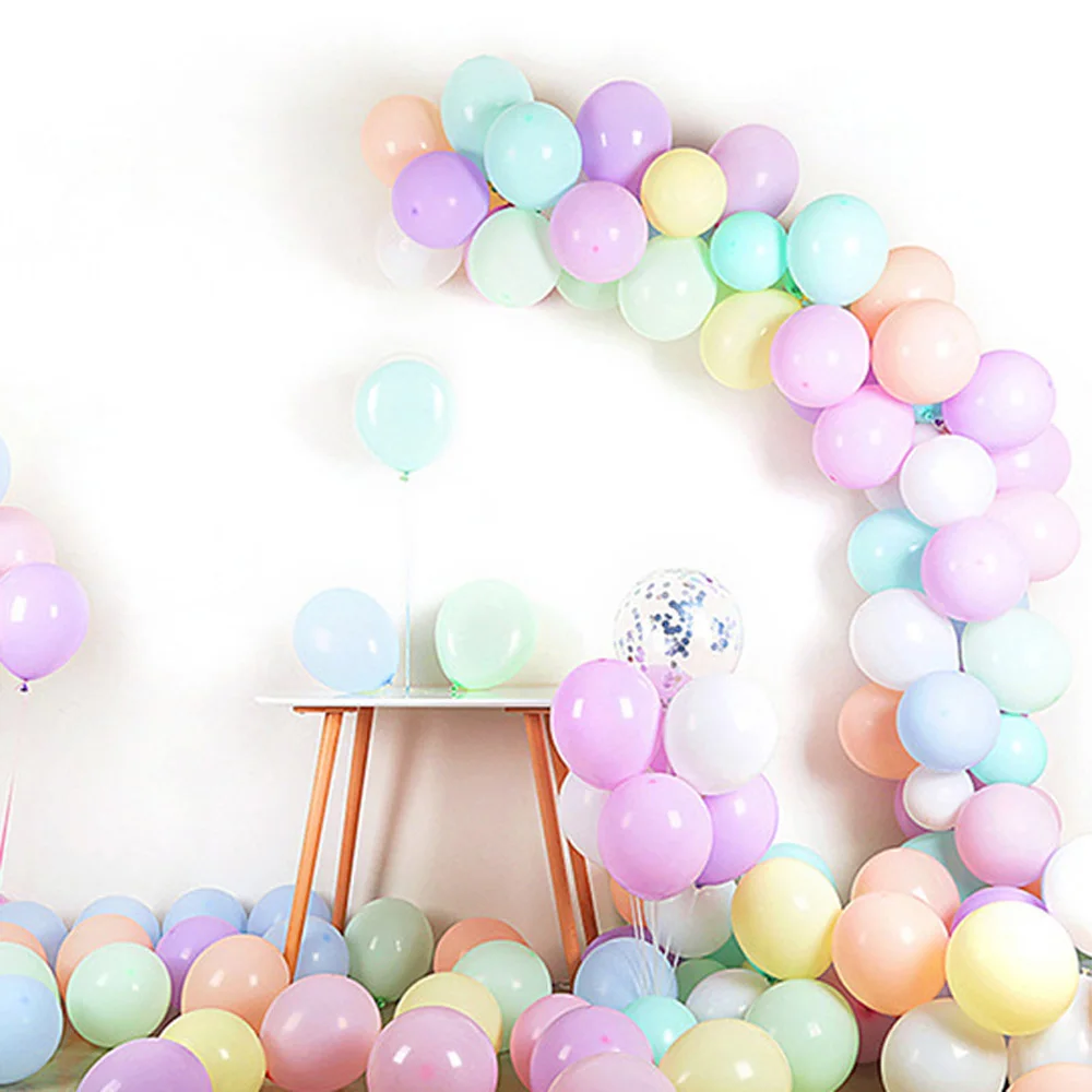 100 шт./лот 10 дюймов 2 наземные латексные гелиевые цветные шары маркарон Арка