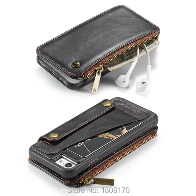 CaseMe многофункциональный кожаный чехол кошелек для Iphone X 8 7 6 6S Plus Samsung Galaxy S9 NOTE9 съемный накладка 1