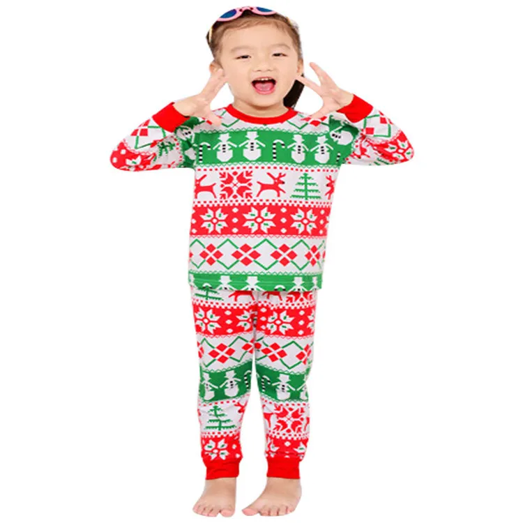2 шт. Детская футболка с длинным рукавом и штаны из лайкры|christmas kids|clothes setkids baby boy |