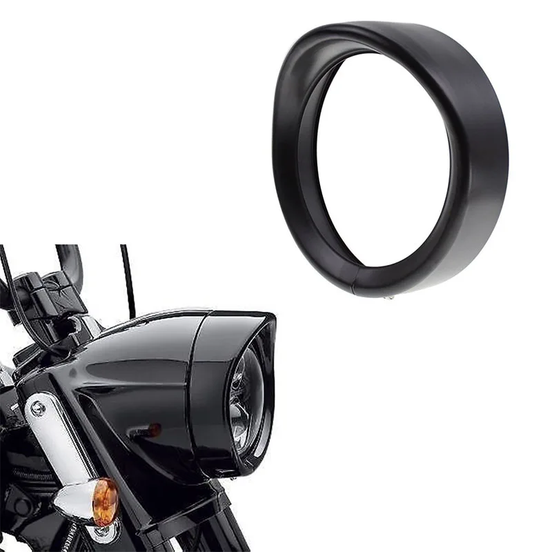 Круглый 7 дюймов светодиодный фары фара козырек Стиль отделка кольцо для FLD FLST