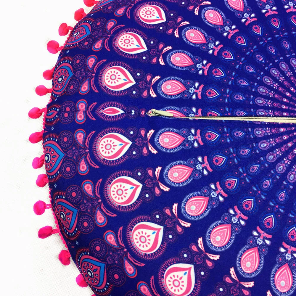 Горячая Распродажа модные напольные подушки с индийской мандалой круглые