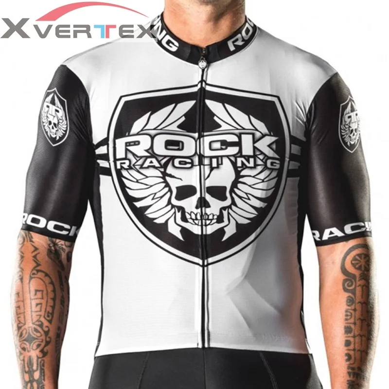 Roack racing красный черный Велоспорт Топы для мужчин 2018 Pro team Vélo летние дышащие с