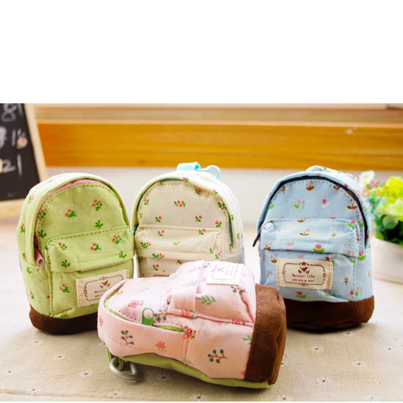 Лучшие продавцы Милая мини-сумка Садовый цветок холст на молнии портмоне