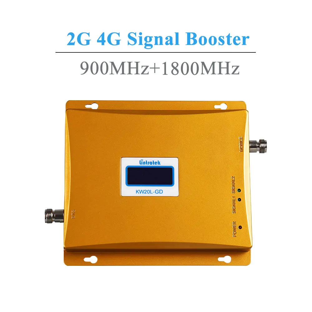Усилитель сигнала сотовой связи с ЖК дисплеем GSM 900 МГц 4G LTE 1800 двухдиапазонный