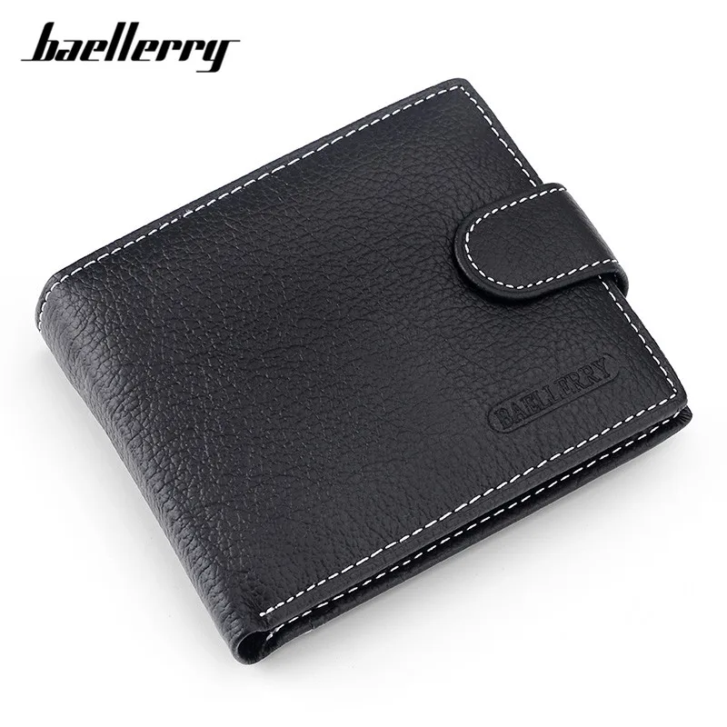 

Baellerry Genuine Leather Men Wallets High Quality Card Holders Coin Pocket Carteras Male Purse Brand Designer Man Slim Wallet