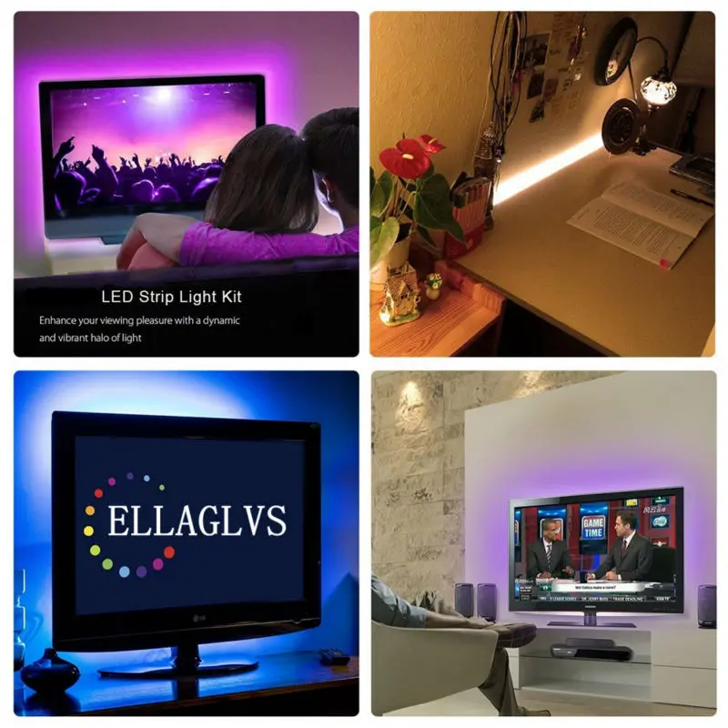 Светодиодная лента 5050 RGB 1 м/2 м/3 м/4 м/5 м черная печатная плата 12 в 60 светодиодный s/m