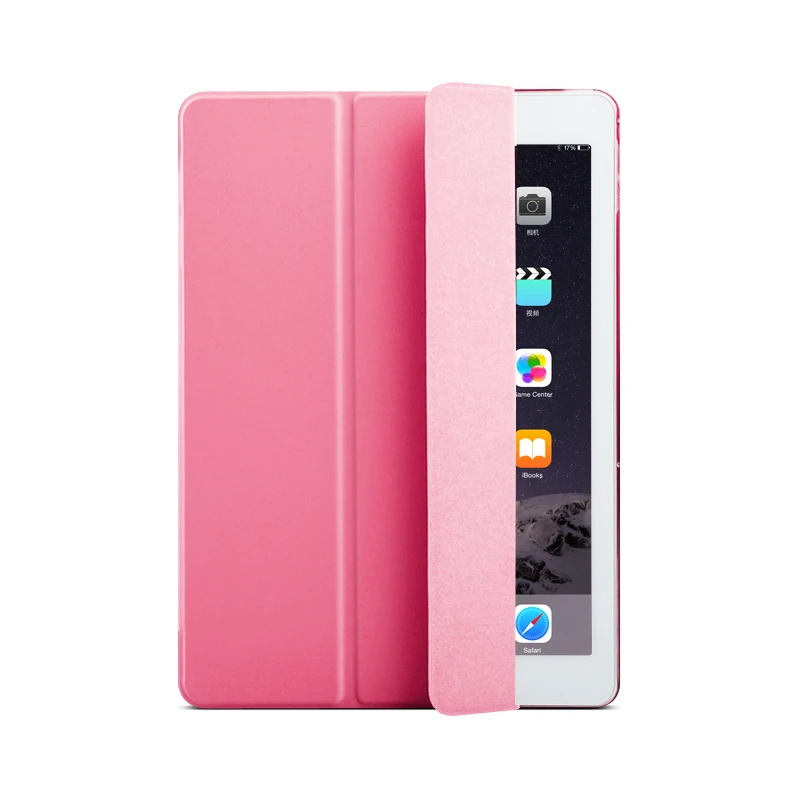 Для Apple iPad Pro 12,9 дюймов флип-чехол для планшета смарт-чехол с автоматическим пробуждением/спящим золотом - Цвет: hot pink