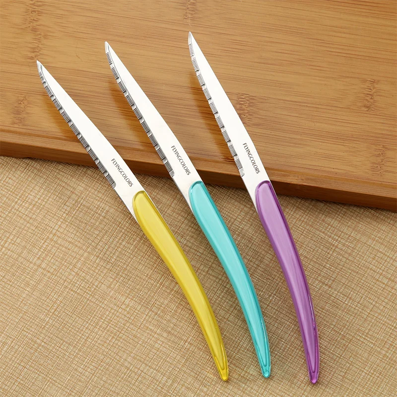 6 шт Радуга ножей для стейка свадебный подарок многоцветный ужин Ножи