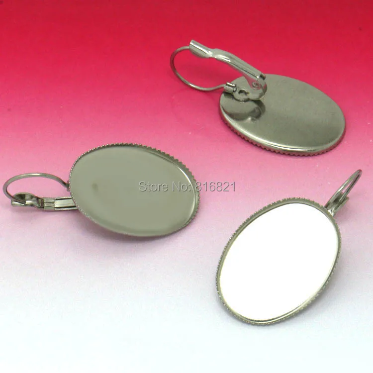 Серьги Клипсы из нержавеющей стали 13x18 мм 18x25 мм|diy findings|cabochon baseearrings diy |