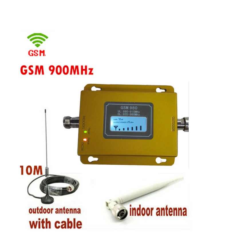 

Full Set GSM 900MHz cell Phone Signal Booster lcd display Repeater gsm Signal Amplifier w/ Antenna gsm repeater kits 17dbm