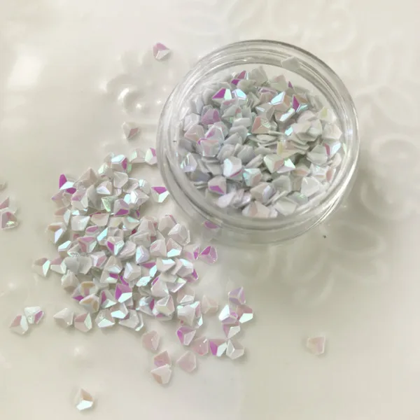 Doreen коробка сладкий ПВХ смолы ювелирные изделия инструменты DIY ремесло алмазной формы AB цвет модные аксессуары 30 мм(1 1/") Диаметр., 5 шт - Цвет: Белый