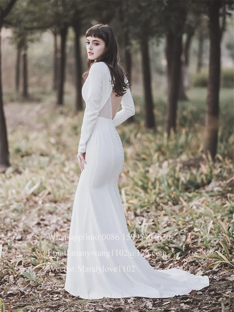 Платье с глубоким треугольным вырезом в богемном стиле элегантные свадебные