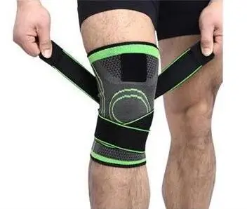 green 1 шт., мужские наколенники, спортивные наколенники, дышащая повязка, наколенники для баскетбола, тенниса, волейбола, велоспорта, наколенники, поддержка - Цвет: green