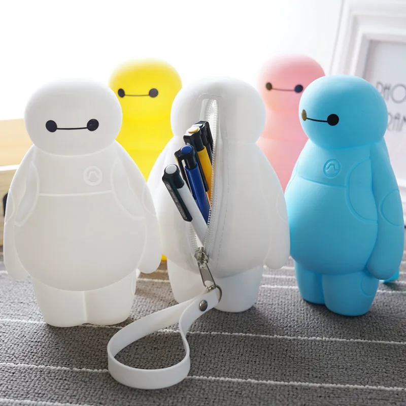 6 цветов baymax силиконовые карандаши сумки ватерпро плюшевые карандаши чехол новинка большой емкости школьные принадлежности канцелярские принадлежности Горячая ручка коробка