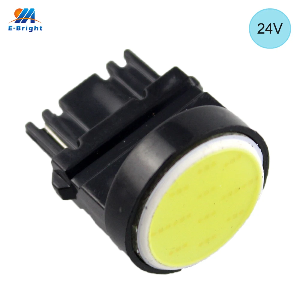 YM E-Bright 100 шт 24 В DC 1156 1157 3156 3157 7440 COB 12 SMD лампочка фонарь автомобильный Стайлинг сигнальный светильник с поворотом и хвостом s Белый 120Lm