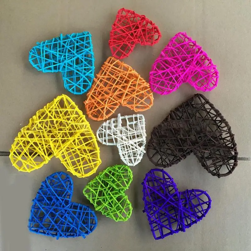 Красочные ротанга сердце сепактакрау DIY мяч Главная Рождество День рождения