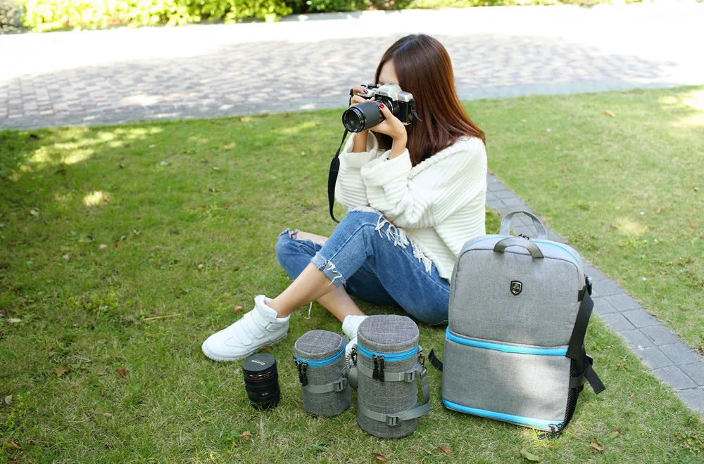 Shockproof Photography Padded DSLR Backpack Student Camera Video Bag for Nikon Canon Sony DSLR Camera Lens Accessories