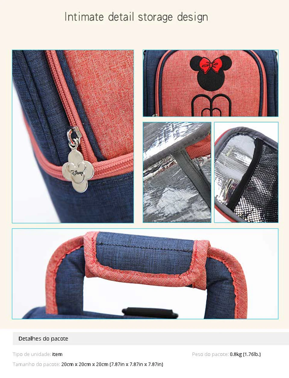 Дисней Детские Пеленки сумки Микки Маус Мумия Mochila Материнство подгузник коляска сумка изоляция Bebek Bakim Cantalari рюкзак
