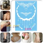 1 шт. Горячая белая хна флэш металлическая татуировка стикер GJ009 лоза Корона Кулоны 