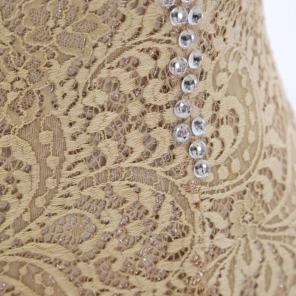 MACloth золото развертки поезд совок шеи длиной до пола Длинные хрустальные тюлевые