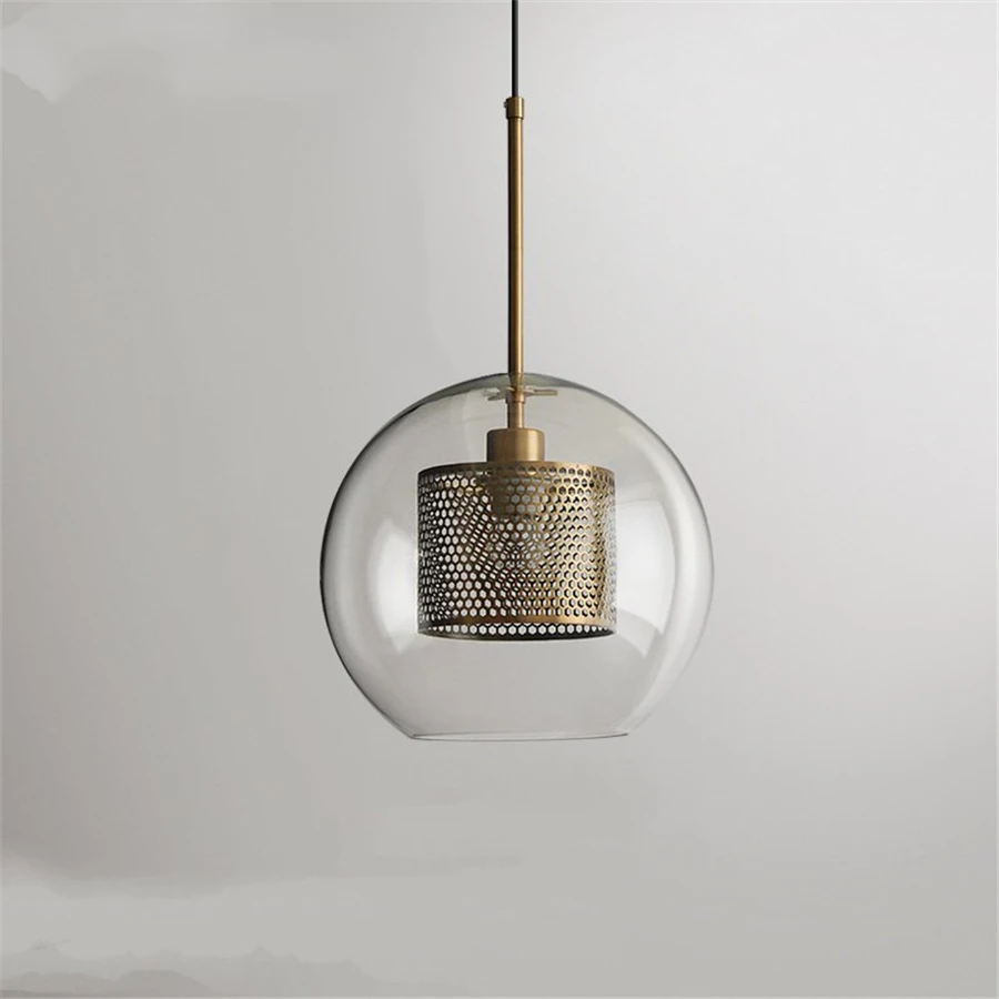 Современные скандинавские подвесные светильники Лофт Led стеклянный шар