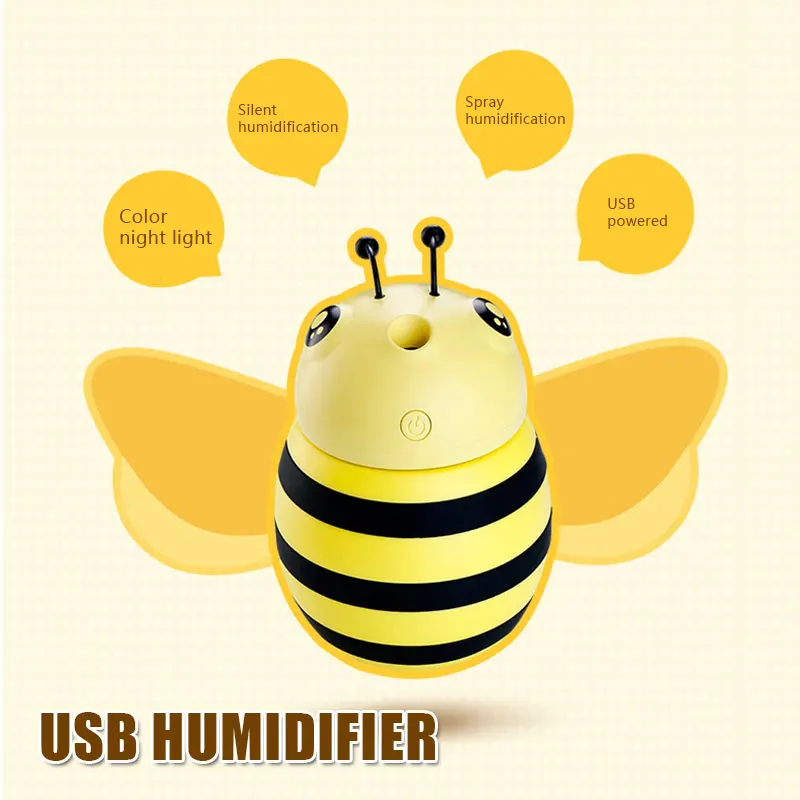 Littie Bee ароматерапия диффузор ночной Светильник очиститель воздуха портативный увлажнитель воздуха для детской комнаты многофункциональный настольный Dorpshipping