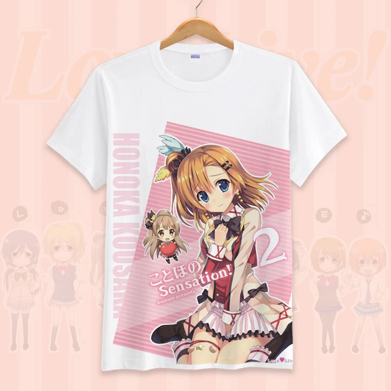 Новая футболка LoveLive school ldol project летняя с надписью Love Live Тодзе Нозоми kotori minami Cospaly