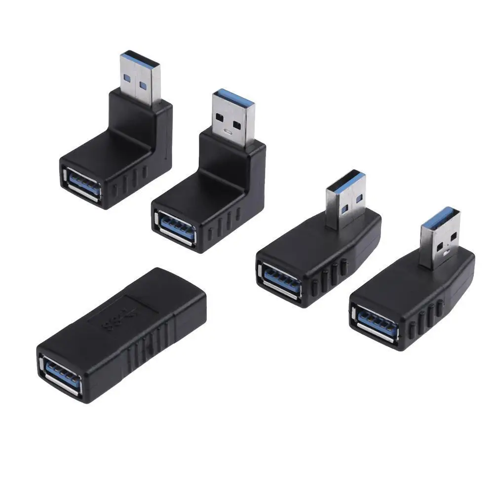 SHGO 5 в 1 USB 3 0 A папа мама 90 градусов + Прямой Угловой адаптер Коннектор