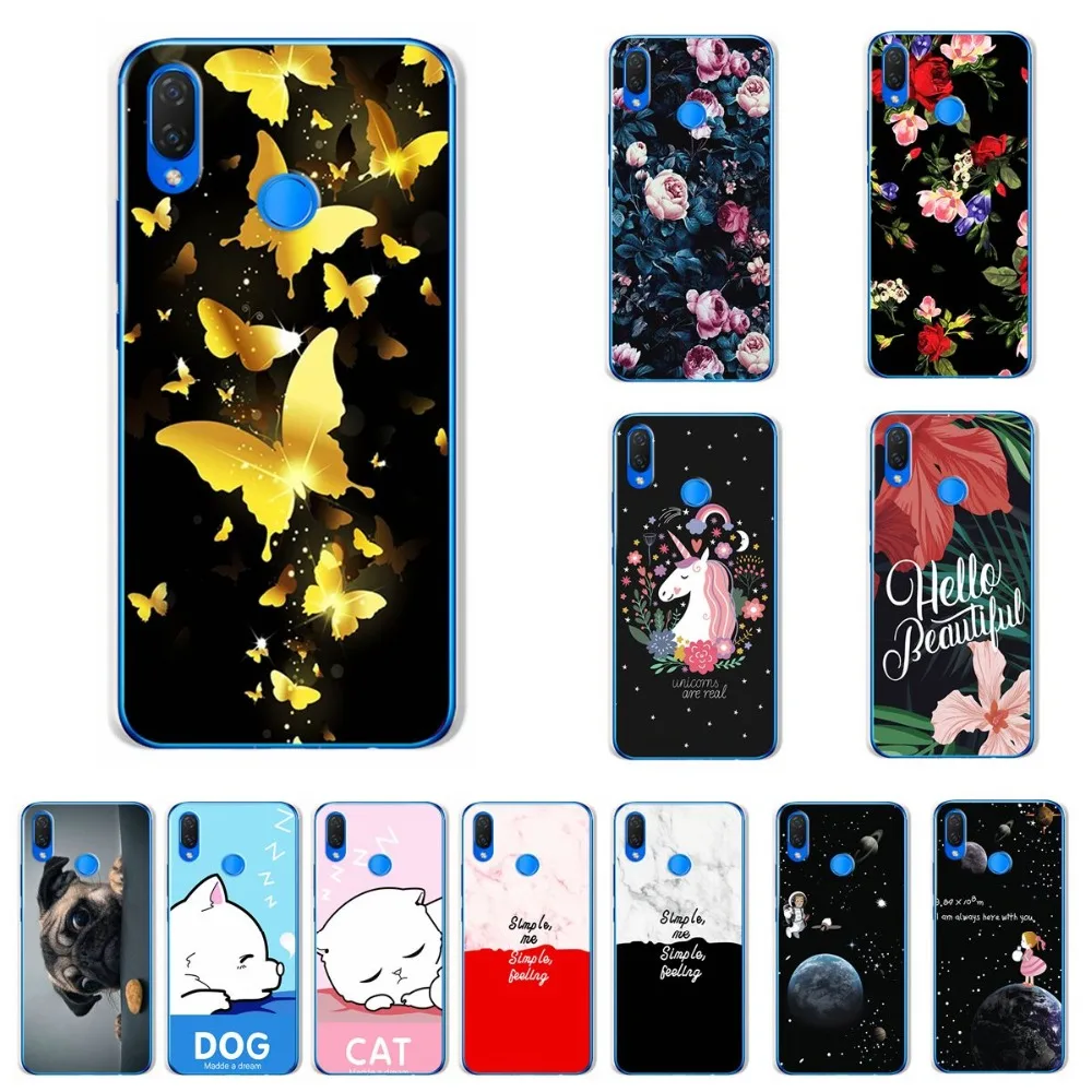 Lovers Мягкий силиконовый чехол для телефона из ТПУ Huawei Nova 3I 6 3 ''задняя бабочка