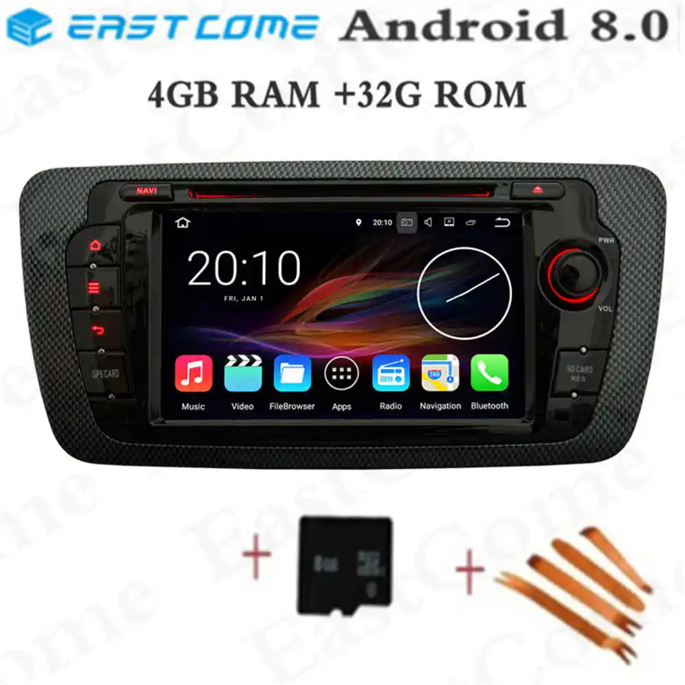Автомобильный DVD плеер IPS Android 8 0 Octa Core для Seat Ibiza 2009 2010 2011 2012 2013 2014 GPS навигация 3G/4G Wifi