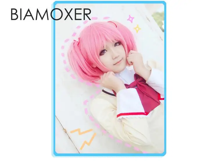 Biamoxer Madoka Kaname Cosplay Wigs Puella Magi Magica Costume Play Wig Halloween Costumes Hair |