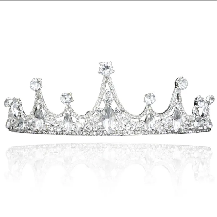 Новинка 2020 модная Великолепная Серебряная Хрустальная свадебная корона тиара