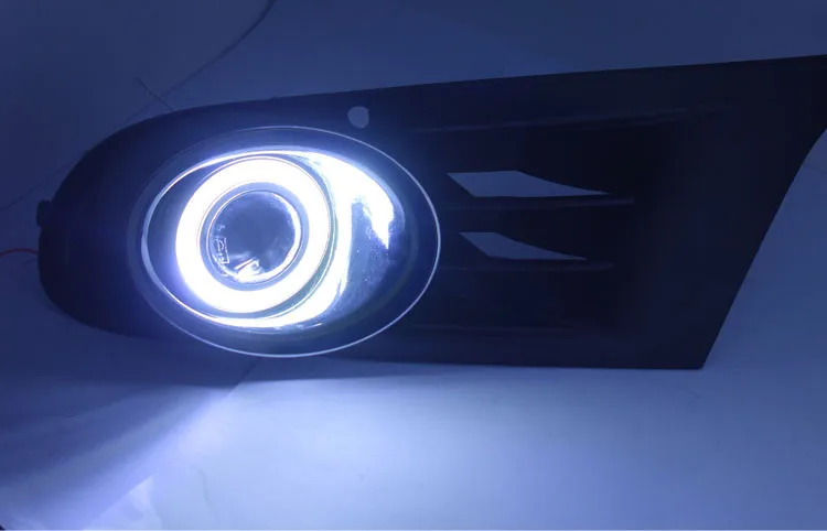 Для Volkswagen Golf 6 MK6 светодиодный Ангельские глазки DRL желтый световой сигнал H11 галогенные/Ксеноновые E13 Противотуманные фары с объектив проектора