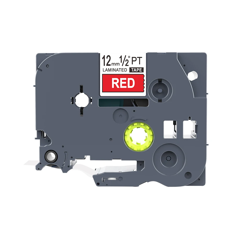 White On Red 1 шт. Клейкая лента tze231 12 мм черная на белой ленте 12 мм TZ-231 совместимая ламинированная для принтера Brother P-touch Tze-231 - Цвет: White On Red