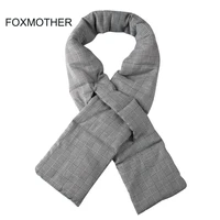 foxmother 2021 new styles brand ladies winter fashion black white plaid houndstooth scarf stuff wrap down scarves foulard women