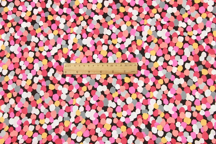 1 метр хлопок ткань большой цветок печати ручной работы DIY одежды платье детская одежда хлопок T460A