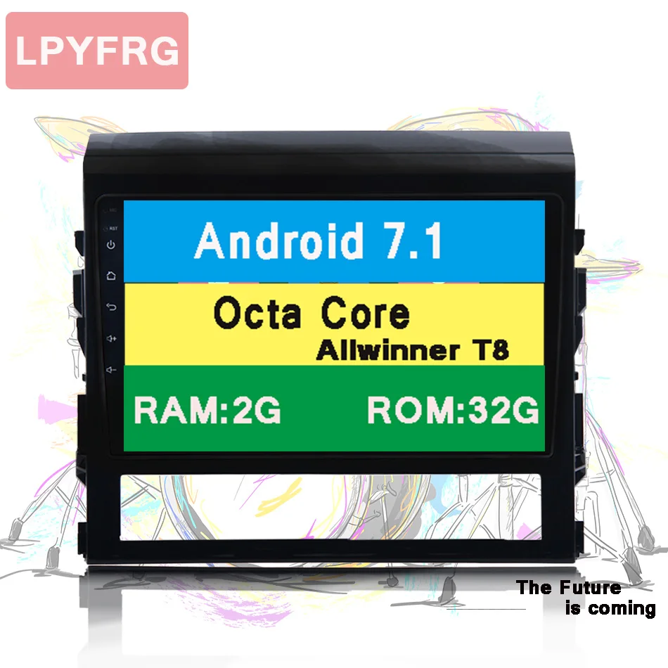 2 DIN 1280*720 Android 10 0 Octa Core автомобильный Радио Стерео DVD GPS для Toyota Land Cruiser 200 LC200 2016 2017 2018
