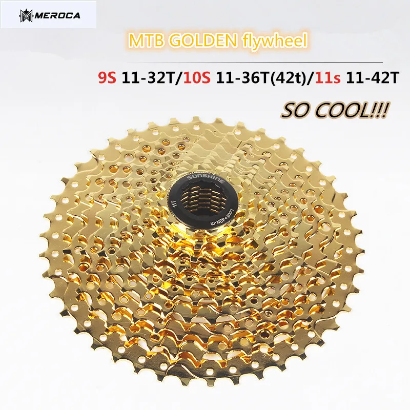 

Такой крутой маховик Gloden 9S 10S 11S горный велосипедный маховик, Кассетный Маховик 10S 11-36T 42T Золотой маховик