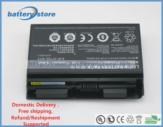 Подлинный ноутбук Sager NP8268 SAGER NP8298 NP8278 NP-8275-S аккумулятор 14 8 в 5200 мАч 76 96 Вт |